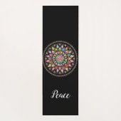 Tapis De Yoga Noir, arrière - plan de mandala (Dos)