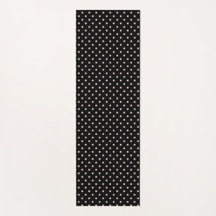 Tapis De Yoga Noir avec le pois rose