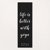 Tapis de yoga noir et blanc (Devant)