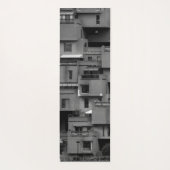Tapis De Yoga Noir et Blanc Architectural (Dos)