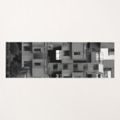 Tapis De Yoga Noir et Blanc Architectural (Devant (Horizontal))