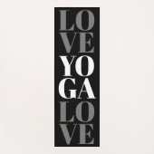 Tapis de yoga noir et blanc cool pour entraînement (Devant)