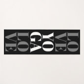 Tapis de yoga noir et blanc cool pour entraînement (Devant (Horizontal))