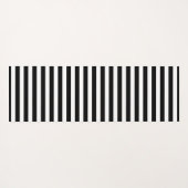 Tapis De Yoga Noir et blanc rayé classique (Dos (Horizontal))