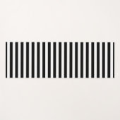 Tapis De Yoga Noir et blanc rayé classique (Devant (Horizontal))