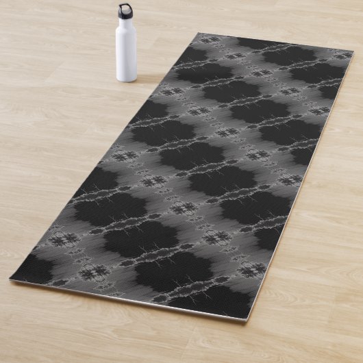 Tapis De Yoga Noir Et Gris (En situation)