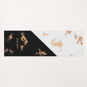 Tapis De Yoga Noir et Marbre blanc (Dos (Horizontal))