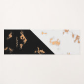 Tapis De Yoga Noir et Marbre blanc (Devant (Horizontal))