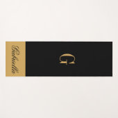Tapis De Yoga Noir or (Devant (Horizontal))