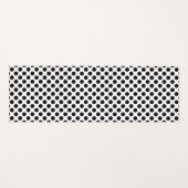Tapis De Yoga Noir sur Blanc Grand Taille Pois (Devant (Horizontal))