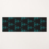 Tapis De Yoga Noir & Turquoise Word Cloud (Devant (Horizontal))