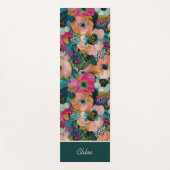 Tapis De Yoga Nom aquarelle florale (Devant)