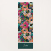 Tapis De Yoga Nom aquarelle florale (Dos)
