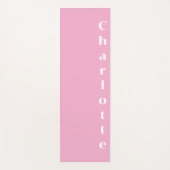 Tapis De Yoga Nom blanc rose (Devant)