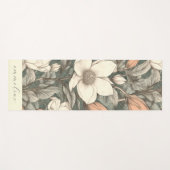 Tapis De Yoga Nom Botanique Élégant Boho (Devant (Horizontal))