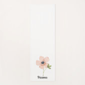 Tapis De Yoga Nom de fleur aquarelle rose (Devant)