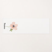 Tapis De Yoga Nom de fleur aquarelle rose (Devant (Horizontal))