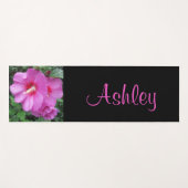 Tapis De Yoga Nom de la photographie florale rose (Devant (Horizontal))