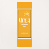Tapis De Yoga Nom de l'étoile blanche orange (Devant)
