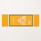 Tapis De Yoga Nom de l'étoile blanche orange (Devant (Horizontal))