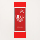 Tapis De Yoga Nom de l'étoile rouge blanche (Devant)