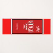 Tapis De Yoga Nom de l'étoile rouge blanche (Devant (Horizontal))