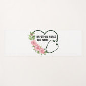 Tapis De Yoga Nom de l'infirmière étudiante-inscrite-ancienne (Devant (Horizontal))