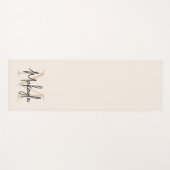 Tapis De Yoga Nom de monogramme moderne (Devant (Horizontal))