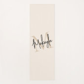Tapis De Yoga Nom de monogramme moderne  (Devant)