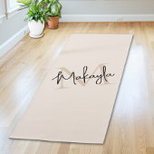 Tapis De Yoga Nom de monogramme moderne 