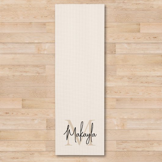 Tapis De Yoga Nom de monogramme moderne