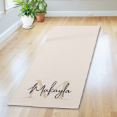 Tapis De Yoga Nom de monogramme moderne