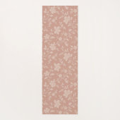 Tapis De Yoga Nom de script à motif floral rose églantine (Dos)