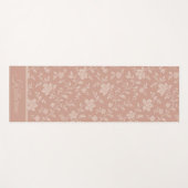 Tapis De Yoga Nom de script à motif floral rose églantine (Devant (Horizontal))