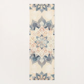 Tapis De Yoga Nom de script bohème rose blush mandala cool (Dos)