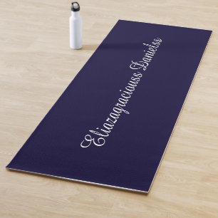 Tapis De Yoga Nom de script élégant moderne personnalisé