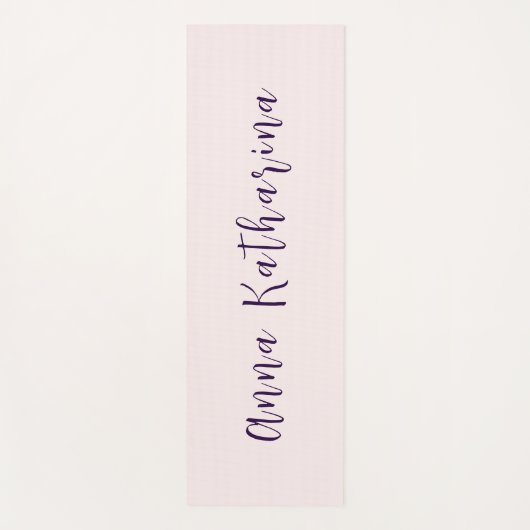 Tapis De Yoga Nom de script élégant Solid Blush (Devant)