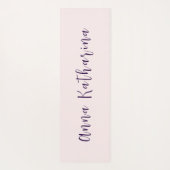 Tapis De Yoga Nom de script élégant Solid Blush (Dos)