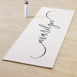 Tapis De Yoga Nom de signature élégante et courbe