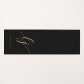 Tapis De Yoga Nom de signature Simple Calligraphie Black Gold (Devant (Horizontal))