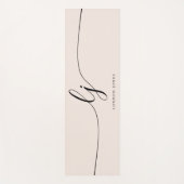 Tapis De Yoga Nom de signature Simple Calligraphie Blush Pink (Devant)