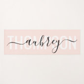 Tapis De Yoga Nom d'écriture simple et moderne (Devant (Horizontal))