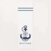 Tapis De Yoga Nom du bateau d'Ancres nautiques (Dos)