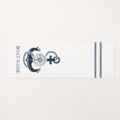 Tapis De Yoga Nom du bateau d'Ancres nautiques (Devant (Horizontal))