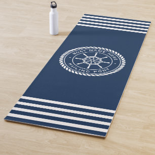 Tapis De Yoga Nom du bateau et port de voile roue du navire naut