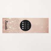 Tapis De Yoga Nom du logo Rose Blush Parties scintillant Idée ca (Devant (Horizontal))