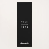 Tapis De Yoga Nom du logo Société Black Blanc Promotionnel Socia (Dos)