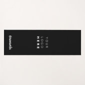 Tapis De Yoga Nom du logo Société Black Blanc Promotionnel Socia (Devant (Horizontal))