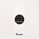 Tapis De Yoga Nom du logo Société Black White Promotionnels (Dos)