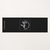 Tapis De Yoga Nom du logo Société Black White Promotionnels (Devant (Horizontal))